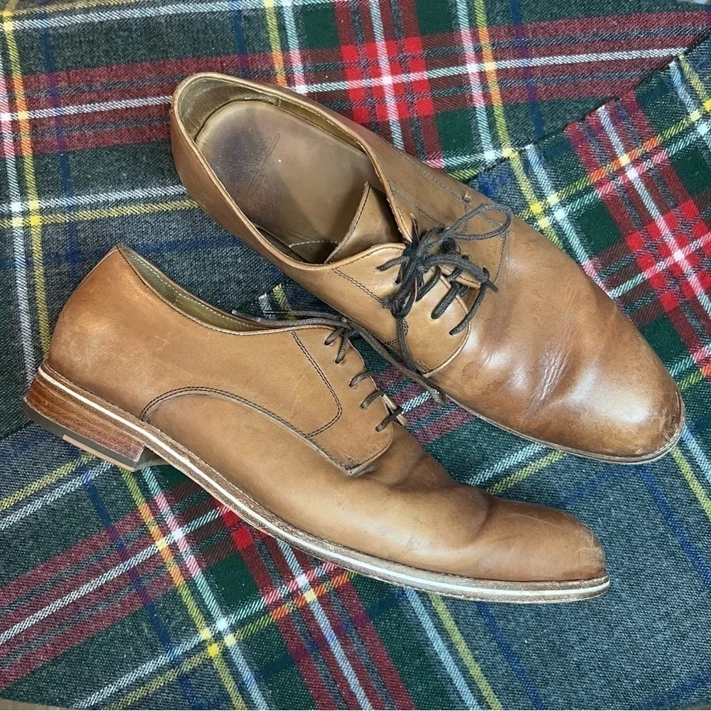 Warfield & Grand Brown Leather Dvlen Oxford Dress Shoes 13